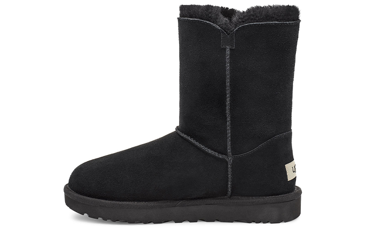 UGG Bailey Button UGG Charm Metallic Alphabet Version Fleece Lined Black Women's