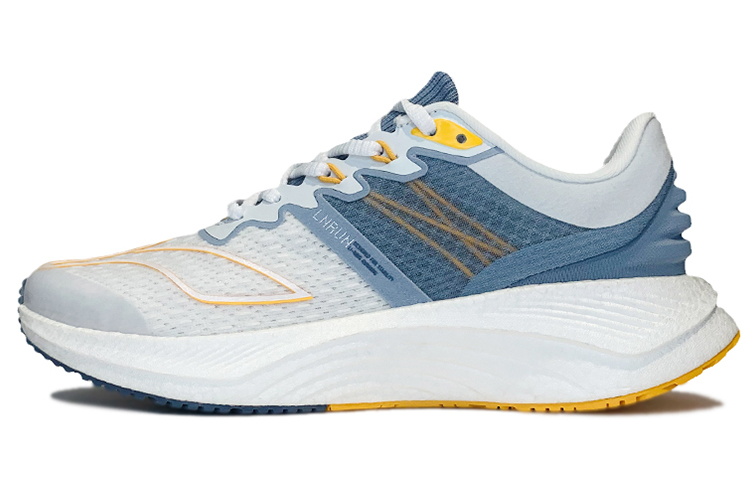 LiNing YueYing Breathable And Resilient Low-Top Running Shoes Men's White Blue Yellow