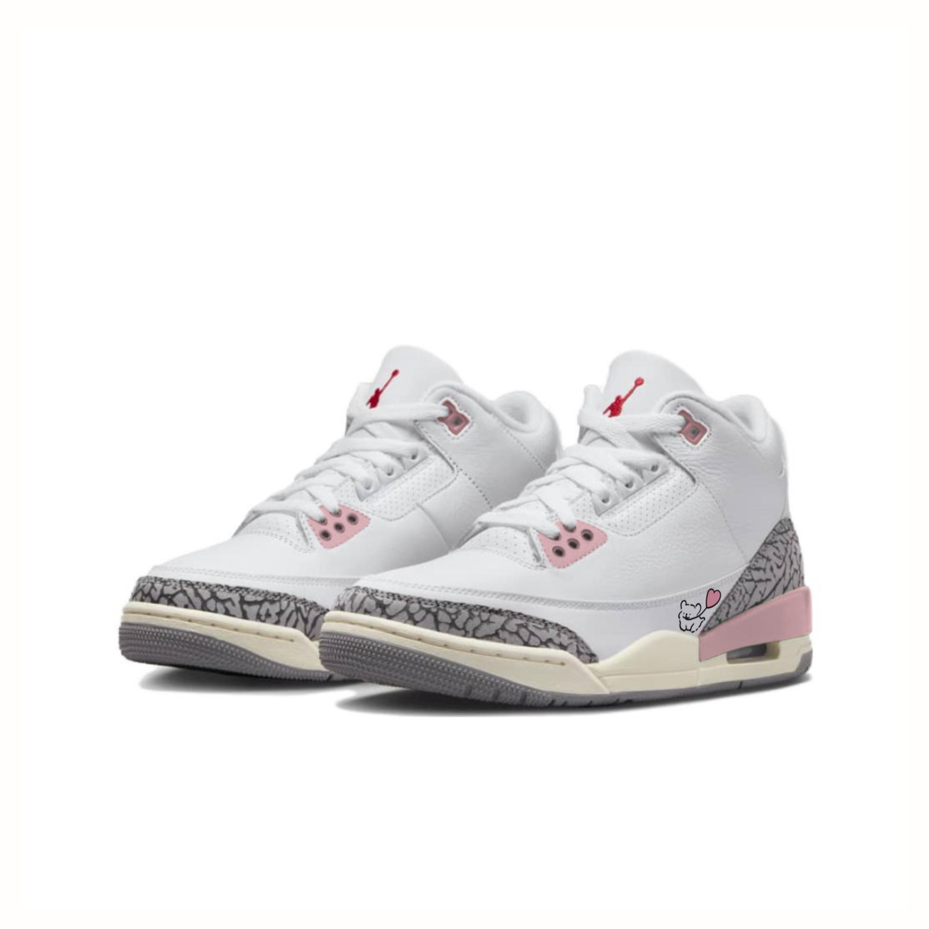 Jordan Air Jordan 3 Vintage Basketball Shoes Women's Mid top White/Pink купить в интернет-магазине Yoocart с быстрой доставкой по России.