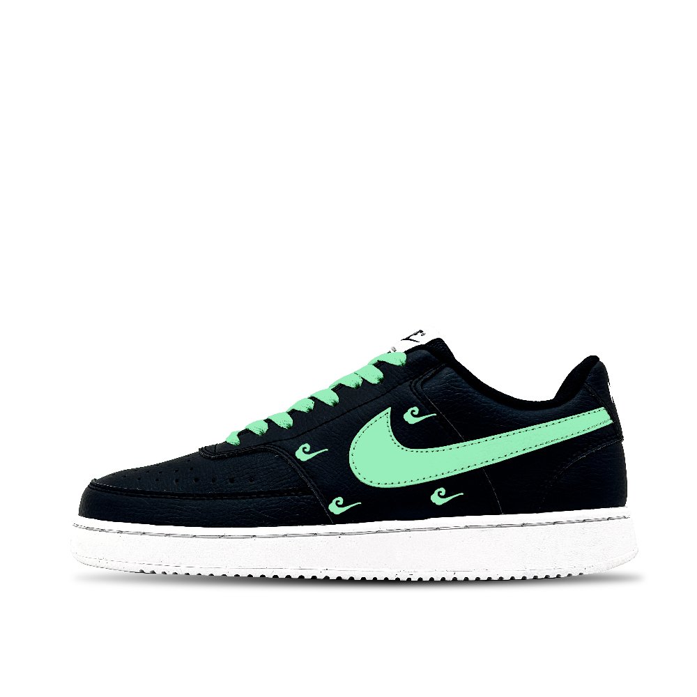 Nike Court Vision Wind By Wind Abrasion Resistant Slip Resistant High Top Skateboard Shoes Men's Black Green