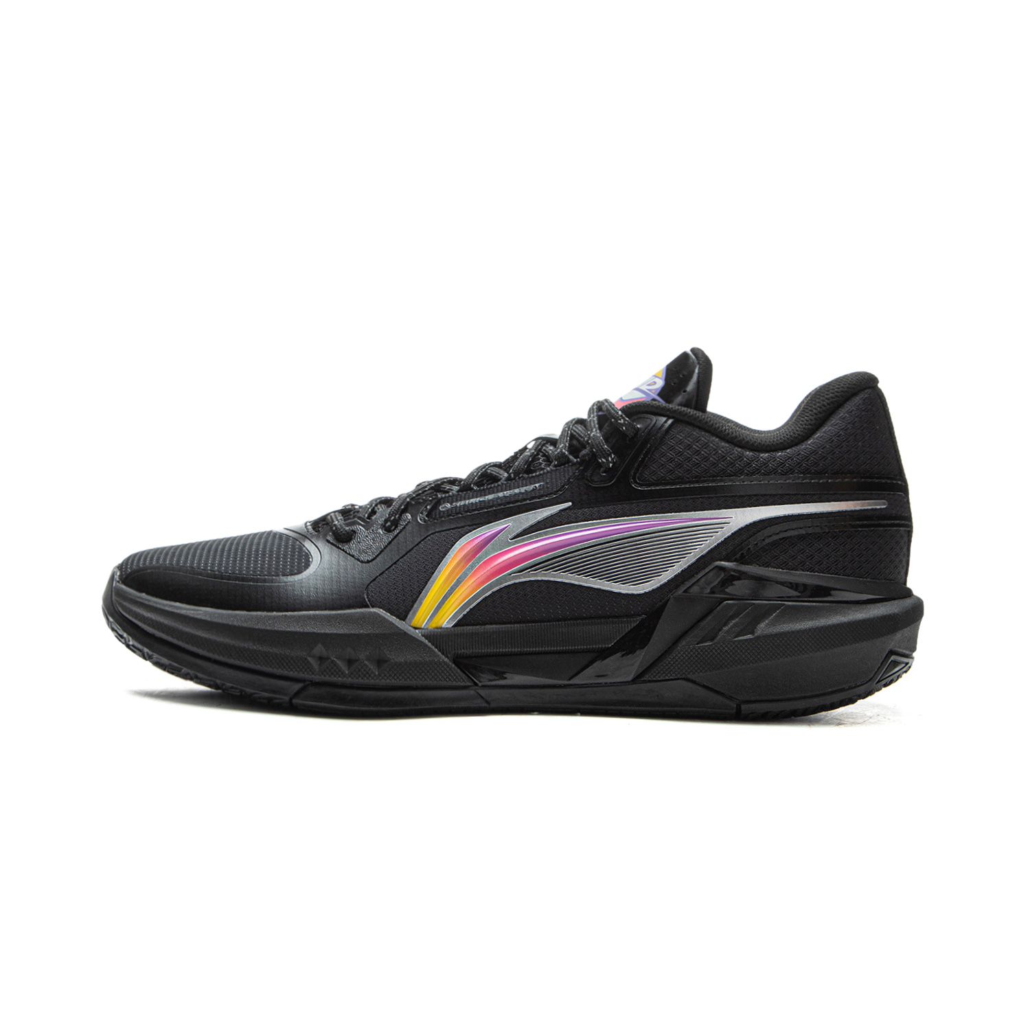 LINING Light Speed 3mid Basketball Shoes Men's Mid top Black Purple