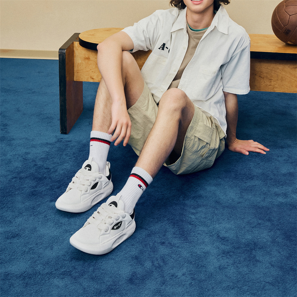 Champion Abrasion Resistant Height Increasing Skateboard Shoes Unisex Black White купить в интернет-магазине Yoocart с быстрой доставкой по России.