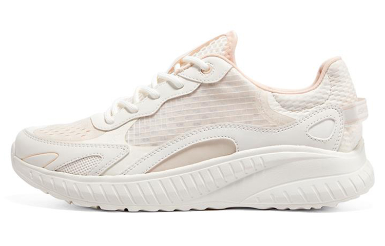 Skechers Bob's SPORT Squad Chaos Cushioning, Wear Resistant Low Top Casual Shoes Women's White Light Pink