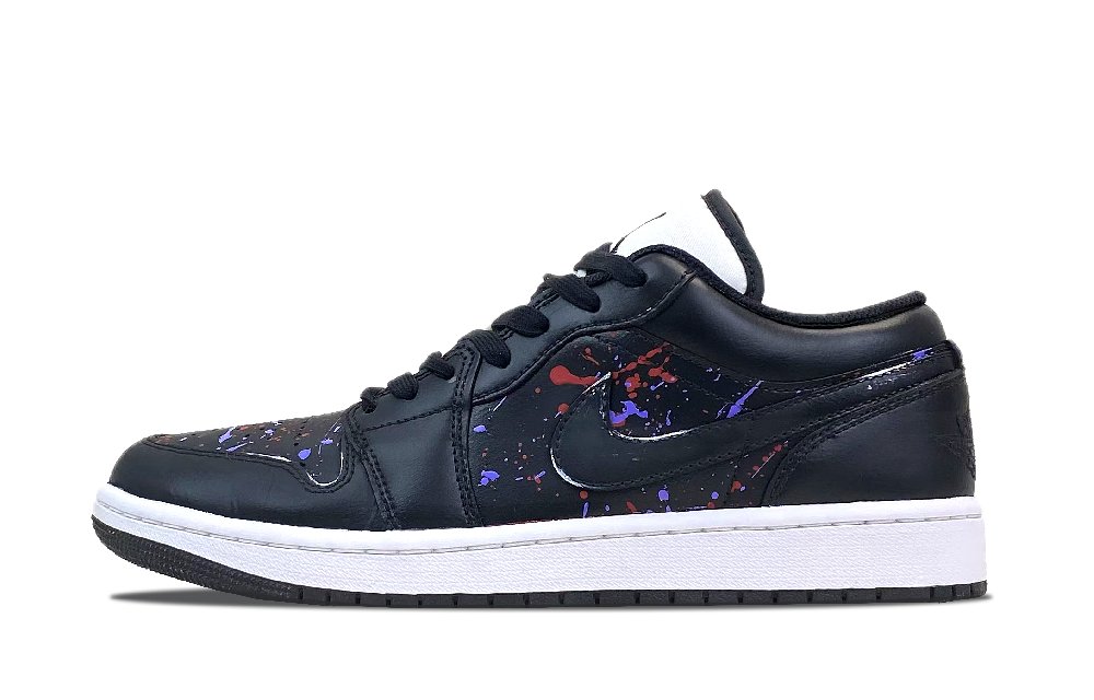 Jordan Air Jordan 1 Abrasion Resistant Low Top Vintage Basketball Shoes Men's Black