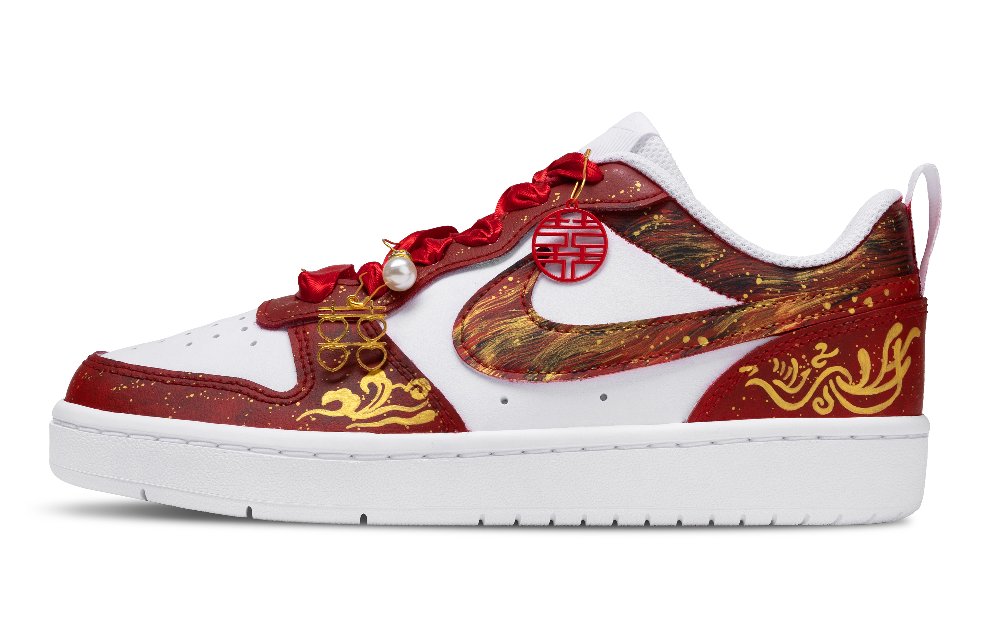 Nike Court Borough Court Borough Low 2 Slip Resistant, Balance, Lightweight Low Top Skateboard Shoes Women's Burgundy