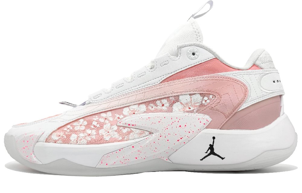 Jordan Luka 2 Cushioning Anti-Slip And Wear-Resistant Low-Top Basketball Shoes Men's Cherry Blossom Pink