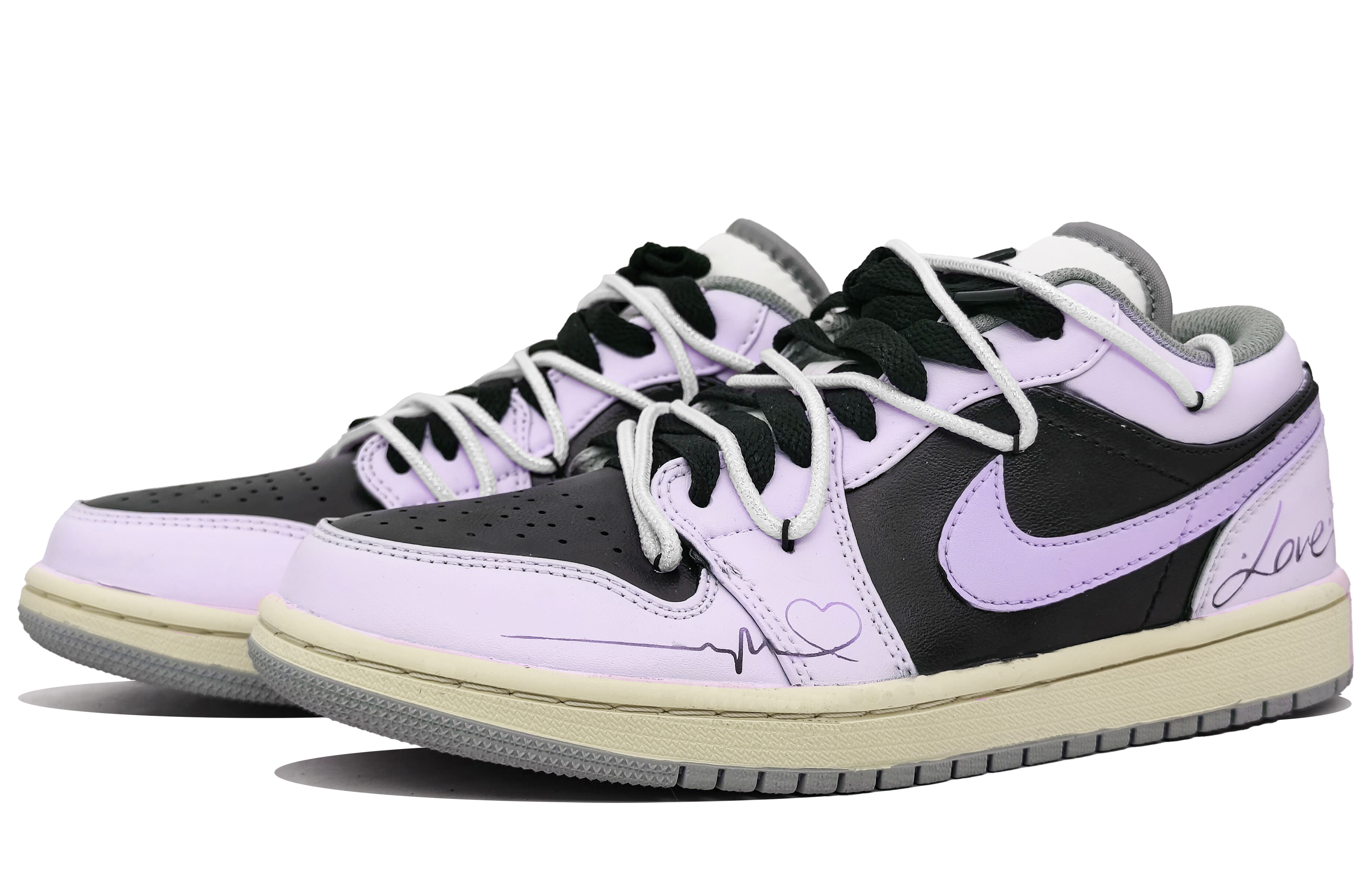 Jordan Air Jordan 1 Cushioning Low top Vintage Basketball Shoes Unisex Romantic Purple купить в интернет-магазине Yoocart с быстрой доставкой по России.