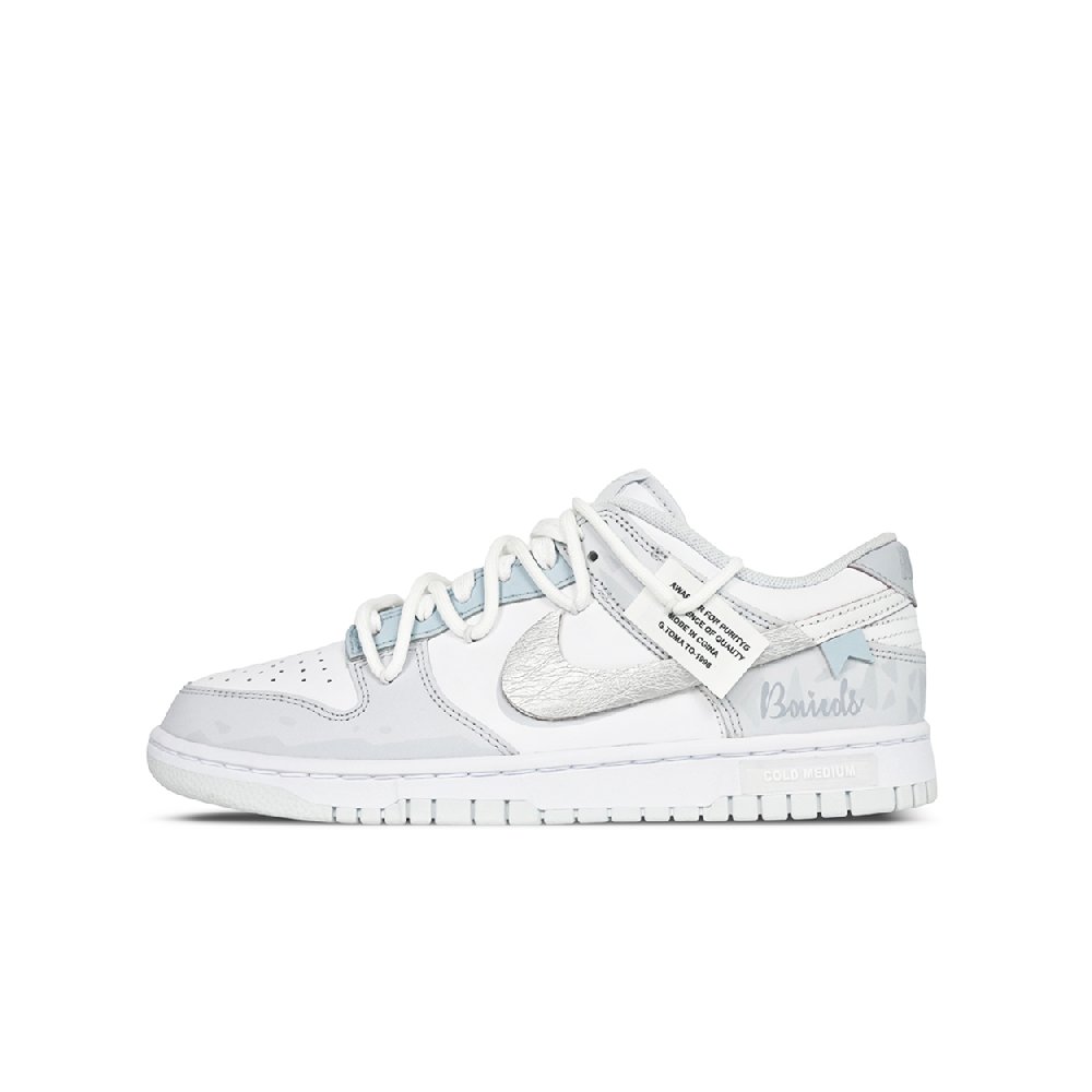 Nike Dunk Low Top Skateboard Shoes Unisex Light Gray Blue