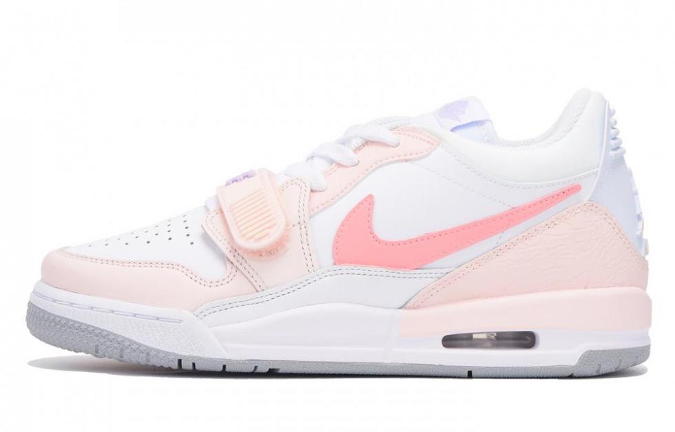 Jordan Legacy 312 Slip-Resistant Coverage Low-Top Vintage Basketball Shoes GS Pink