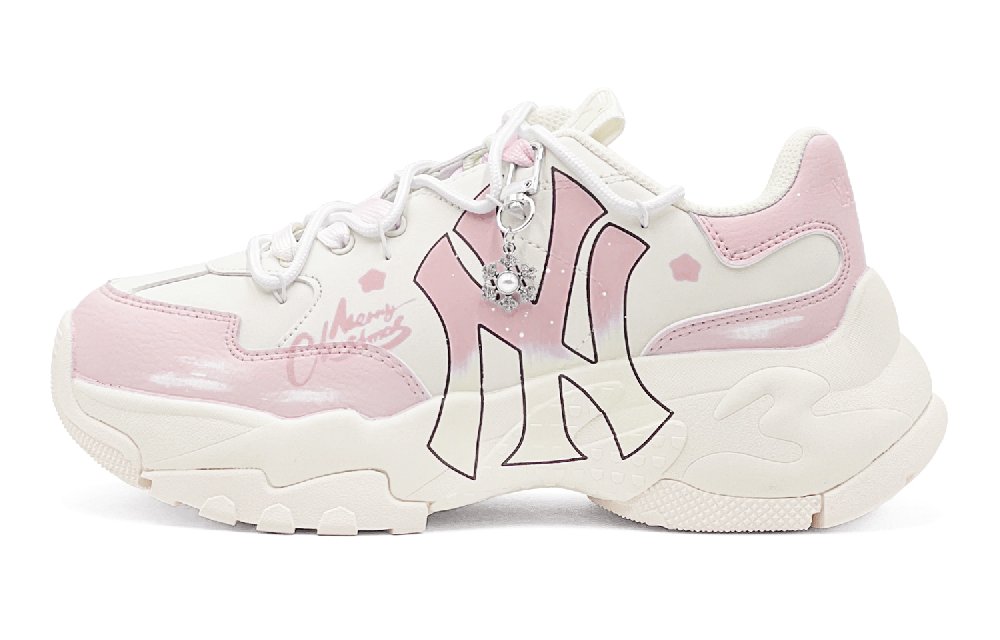 MLB Big Ball Chunky Slip Resistant Low Top Chunky Sneakers Unisex Pink