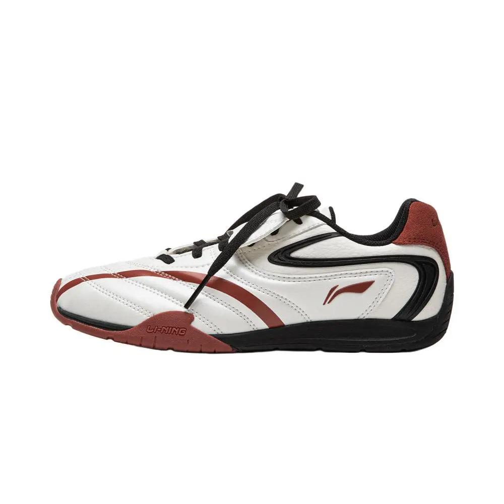 LiNing Film Pulse Slip Resistant, Abrasion Resistant, Lightweight Low top Casual Shoes Women's Champagne White