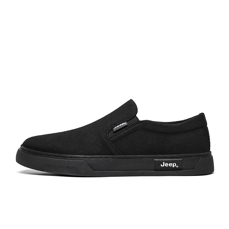 Jeep Wear-Resistant Low-Top Skateboard Shoes Men's Black