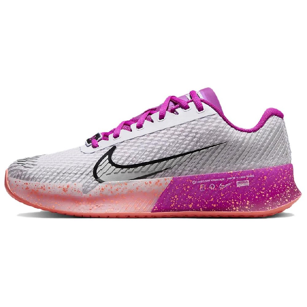 Nike Court Vapor 11 Hc Premium Barely Grape Vivid Grape Light Wild Mango Metallic Silver Women's