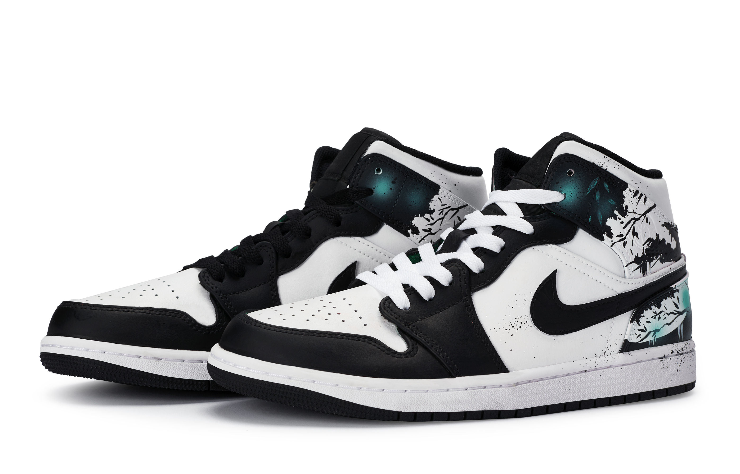 Jordan Air Jordan 1 Vintage Basketball Shoes Women's Mid top Blue Green купить в интернет-магазине Yoocart с быстрой доставкой по России.