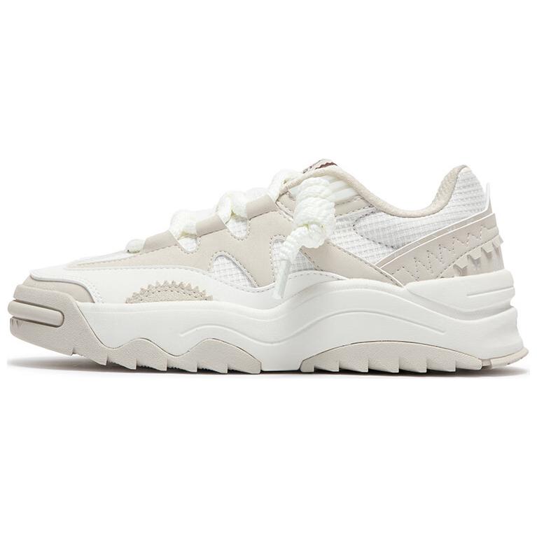 361° Durable Breathable Low-Top Skateboard Shoes Women's White Beige