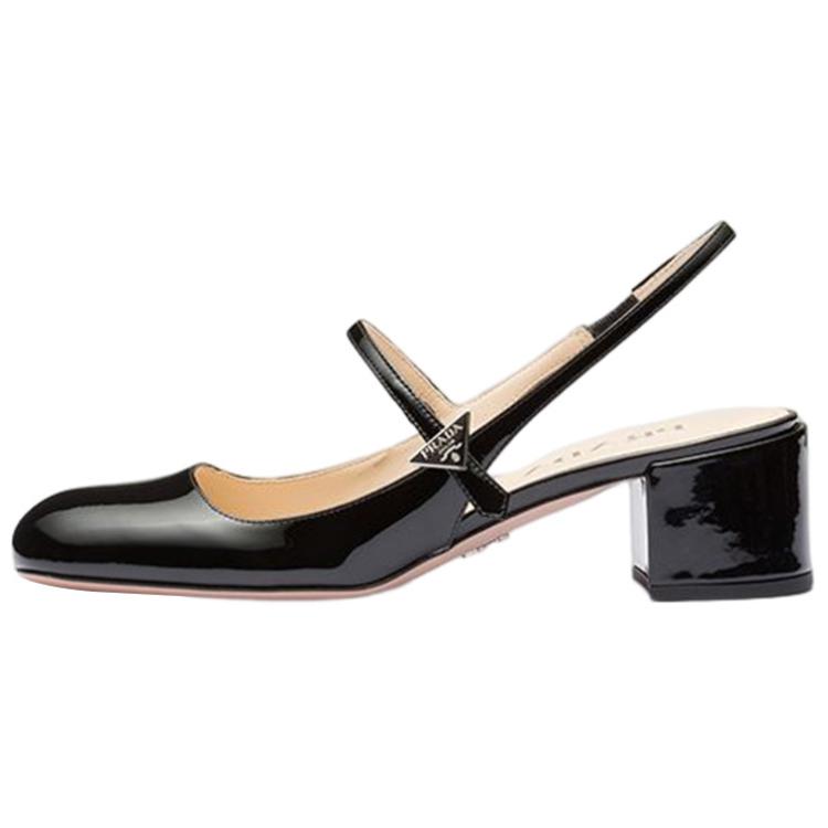 PRADA Chunky Heel High Heels 4.5cm Women's Black