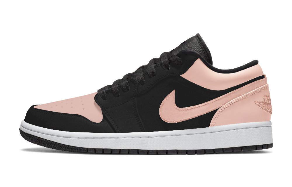 Jordan Air Jordan 1 Anti Slip Wear Resistant Low Top Vintage Basketball Shoes Unisex Black