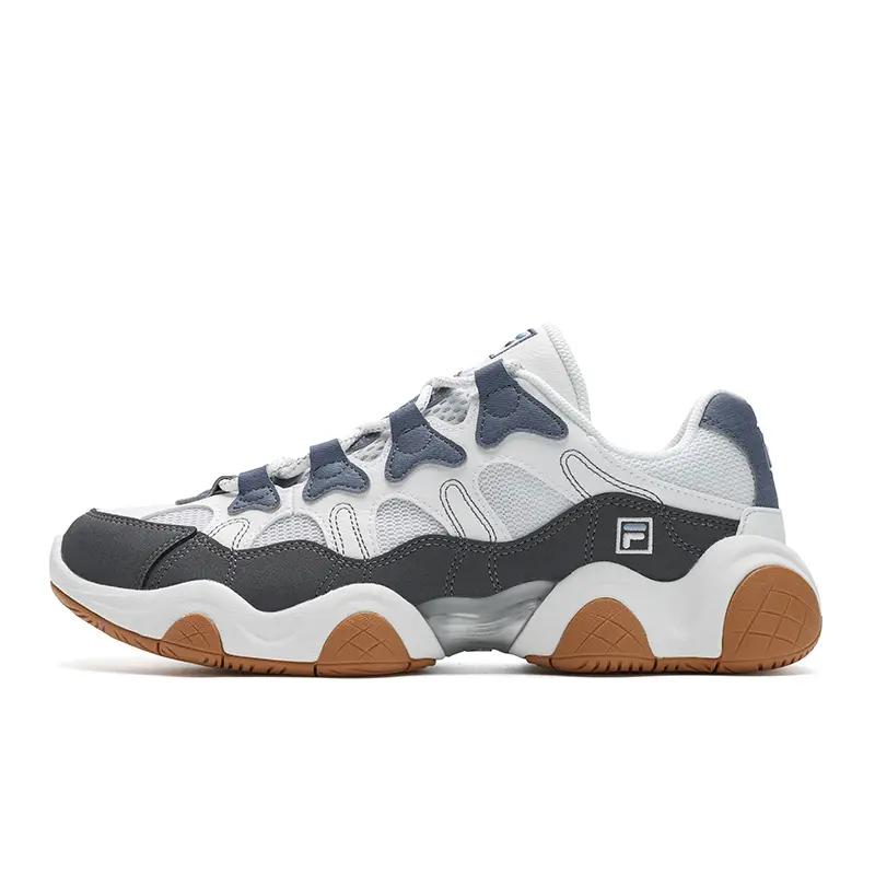 FILA Breathable And Lightweight Low top Casual Shoes Men's White Gray