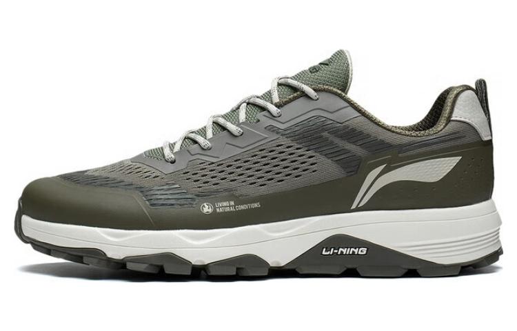 LiNing Gundam Abrasion Resistant Breathable Low Top Running Shoes Men's Green