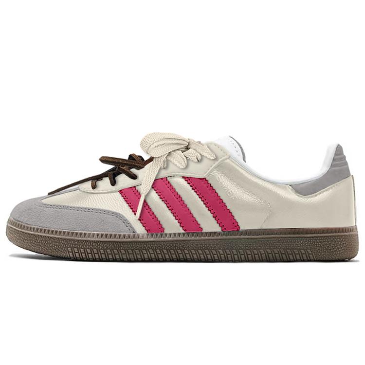 Adidas Originals SAMBA OG Slip Resistant Low Top Skateboard Shoes Unisex Pink Beige
