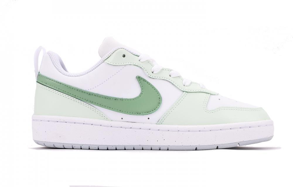Nike Court Borough Coverage Slip-Resistant Water-Resistant Low-Top Skateboard Shoes GS White Green купить в интернет-магазине Yoocart с быстрой доставкой по России.