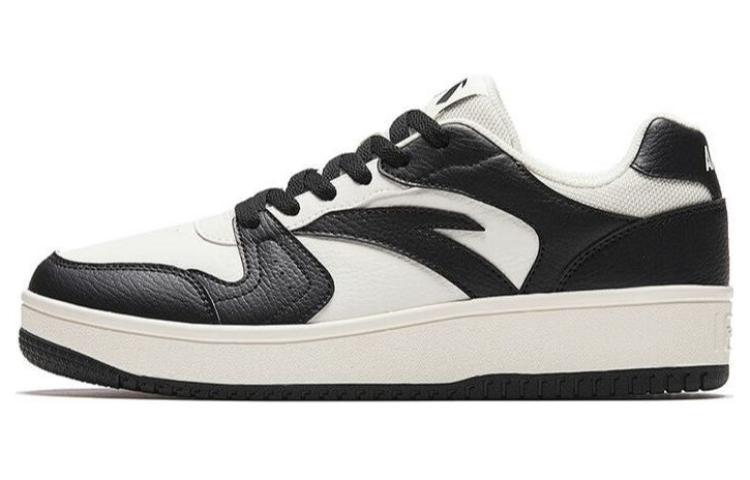 Anta Slip Resistant, Abrasion Resistant, Lightweight Low Top Skateboard Shoes Men's Black White
