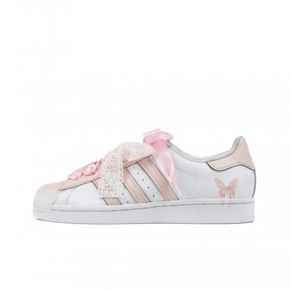 Adidas Originals SUPERSTAR Shell Head 2.0 Dreamy Ballet Lightweight Low top Skateboard Shoes Unisex Pink