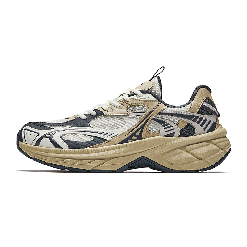 Anta Low-Top Casual Running Shoes Men's White Gray Brown