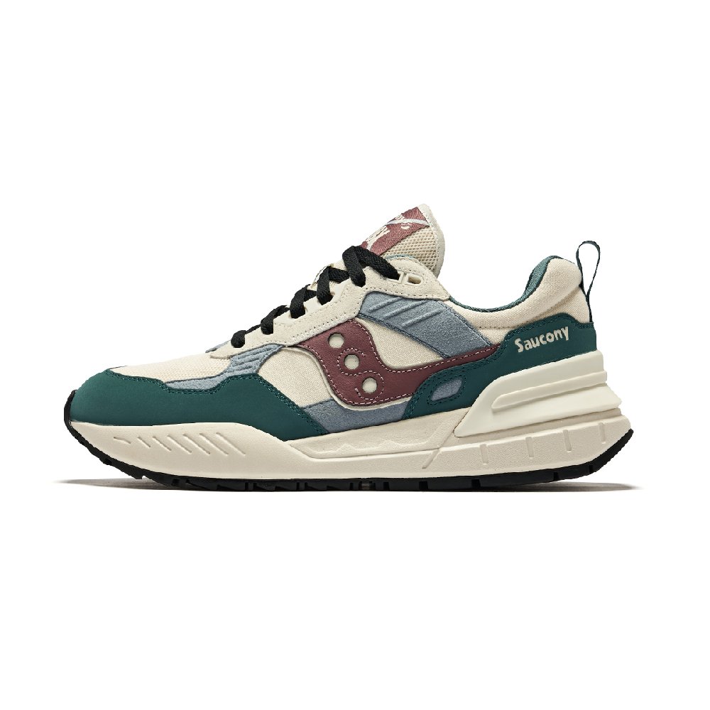 Saucony Shadow 5000 Anti Slip Wear Resistant Low Top Running Shoes Unisex Beige Blue Red