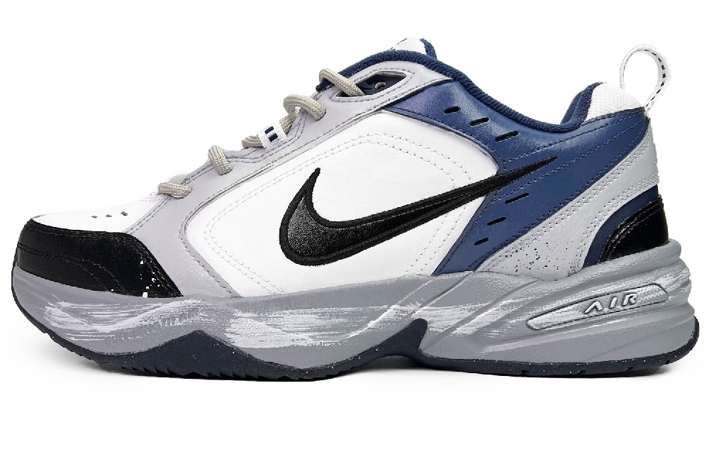 Nike Air Monarch 4 Xingji Gate Low-Top Chunky Sneakers Unisex Gray Blue