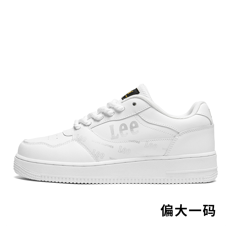 Lee White Sneakers, Business Casual Breathable Height Increase Skateboard Shoes Unisex