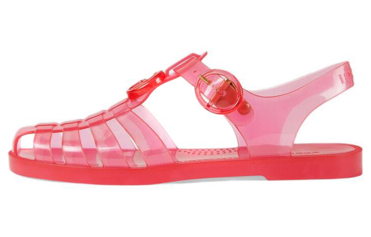 GUCCI Gg Fisherman Sandal Pink Clear Women's