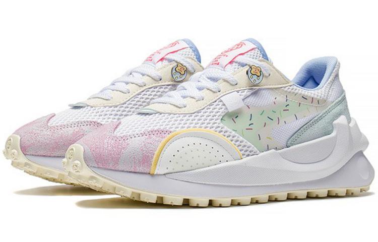 LINING Casual Shoes Women's Low top Standard White/First Lotus Pink/Light Ancient Yellow купить в интернет-магазине Yoocart с быстрой доставкой по России.