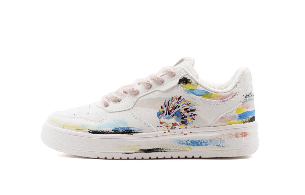 Anta Slip Resistant Cushioning Low Top Skateboard Shoes Unisex White