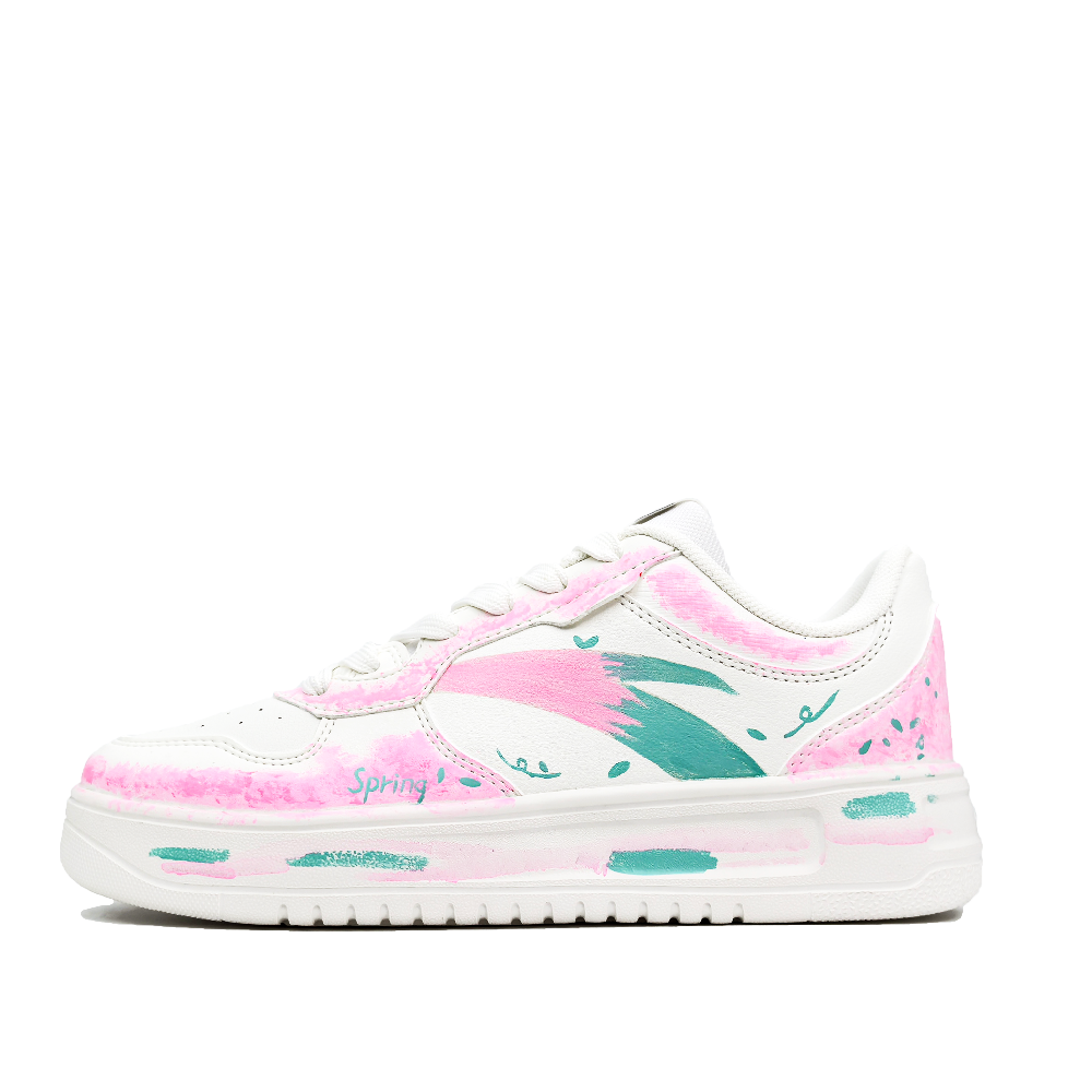 Anta Relaxed Abrasion Resistant Coverage Low Top Skateboard Shoes Women's Pink