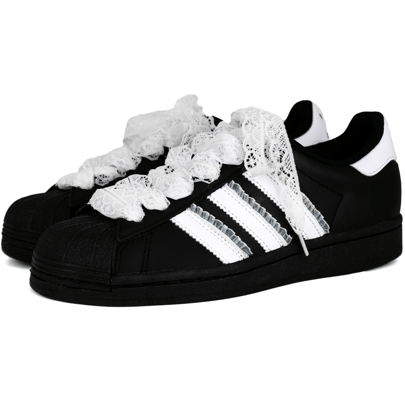 Adidas Originals SUPERSTAR Lazy Abrasion Resistant Low Top Skateboard Shoes Unisex Black White купить в интернет-магазине Yoocart с быстрой доставкой по России.
