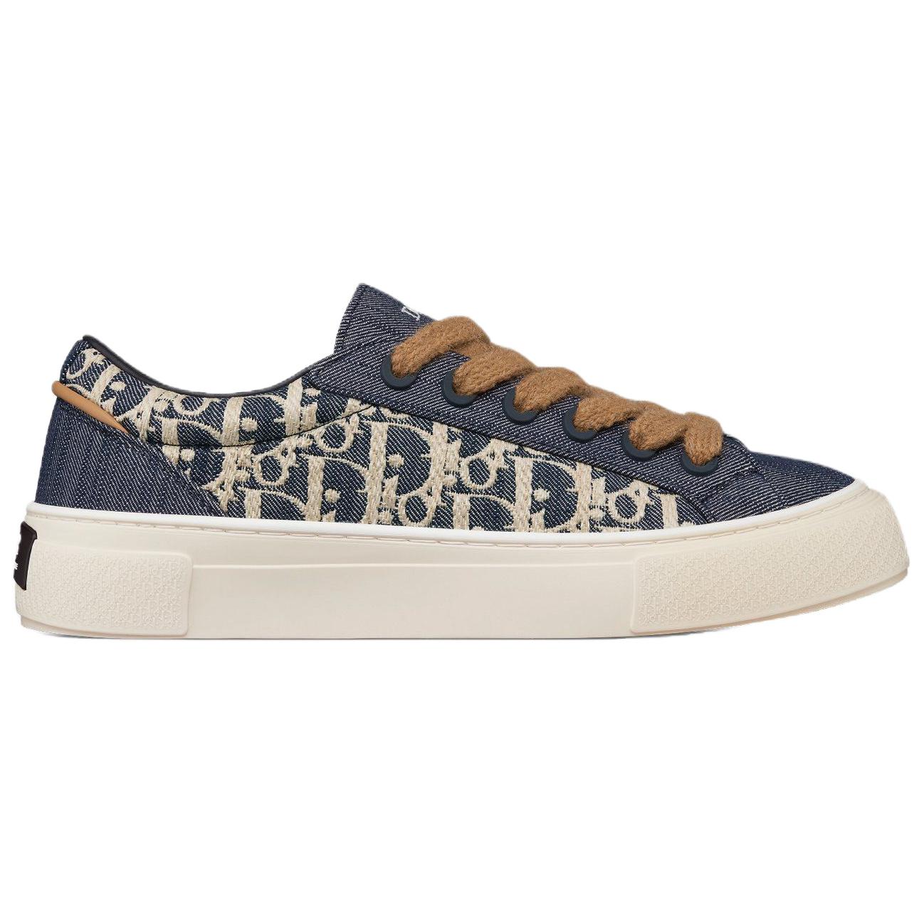 DIOR B33 Spin Low Top Canvas Shoes Men's Blue