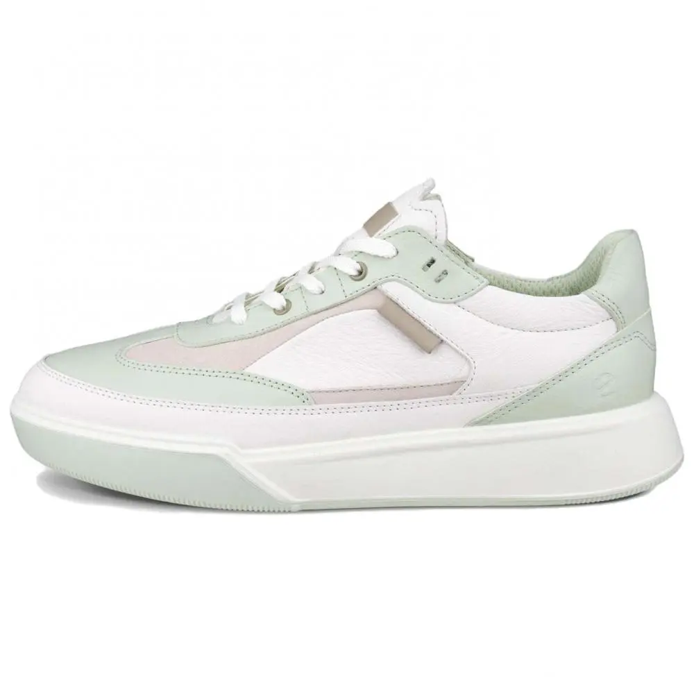 Ecco Street Court W Low Top Casual Shoes Women's White Green