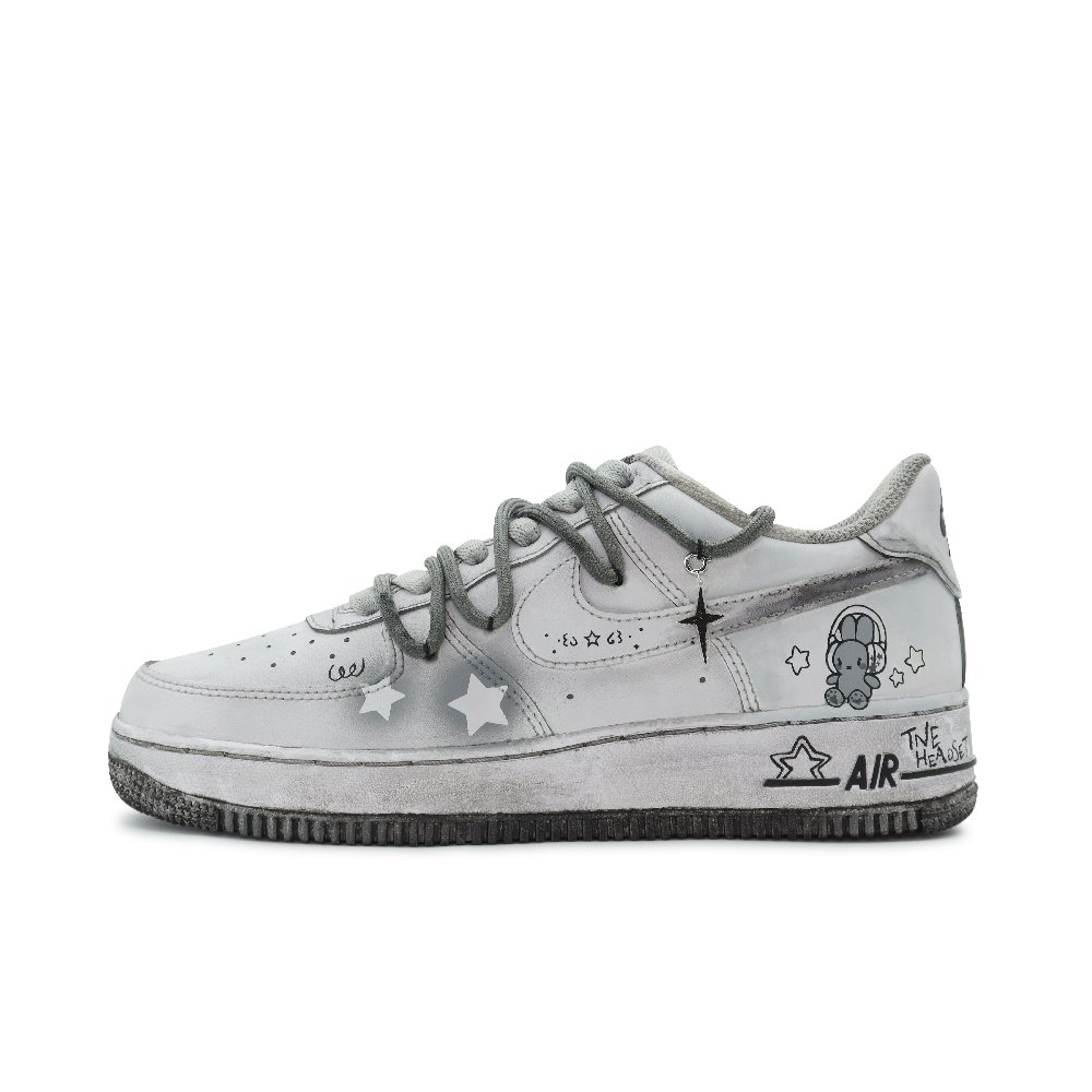 Nike Air Force 1 Low Skateboard Shoes GS Distressed Grey