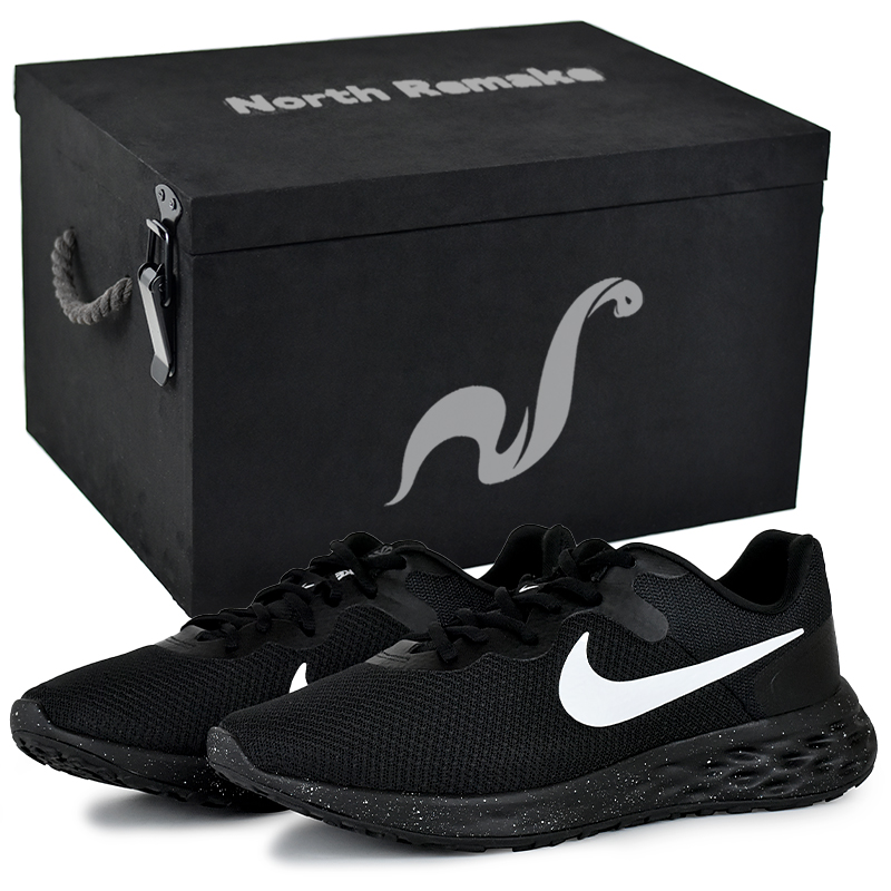 Nike REVOLUTION 6 Cushioning, Breathable, Lightweight Low Top Running Shoes Unisex Black