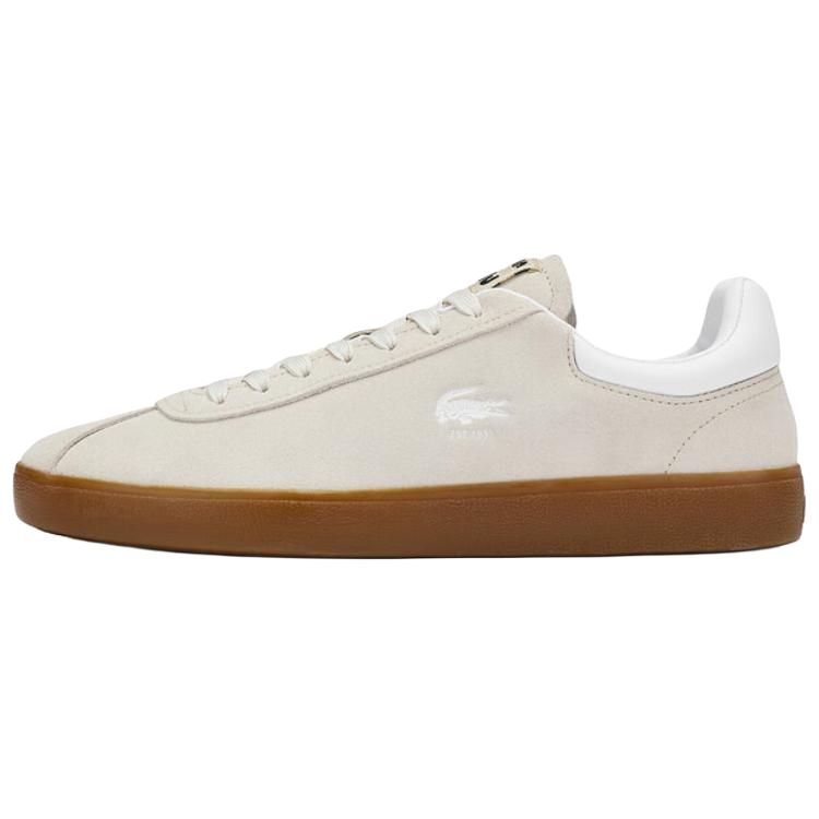 LACOSTE BASESHOT Low Top Skateboard Shoes Men's Beige