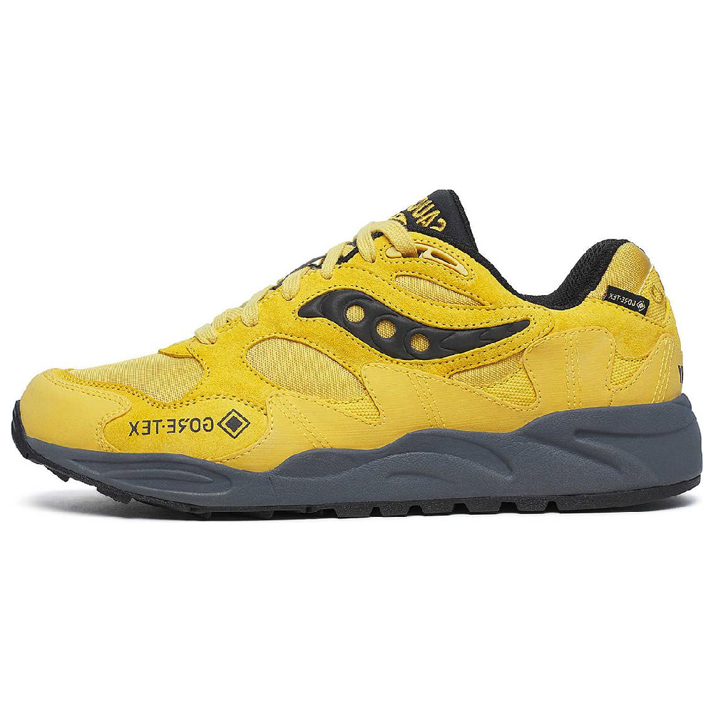 Saucony Grid Shadow 2 Anti Slip Wear Resistant Low Top Casual Running Shoes Men's Yellow Black