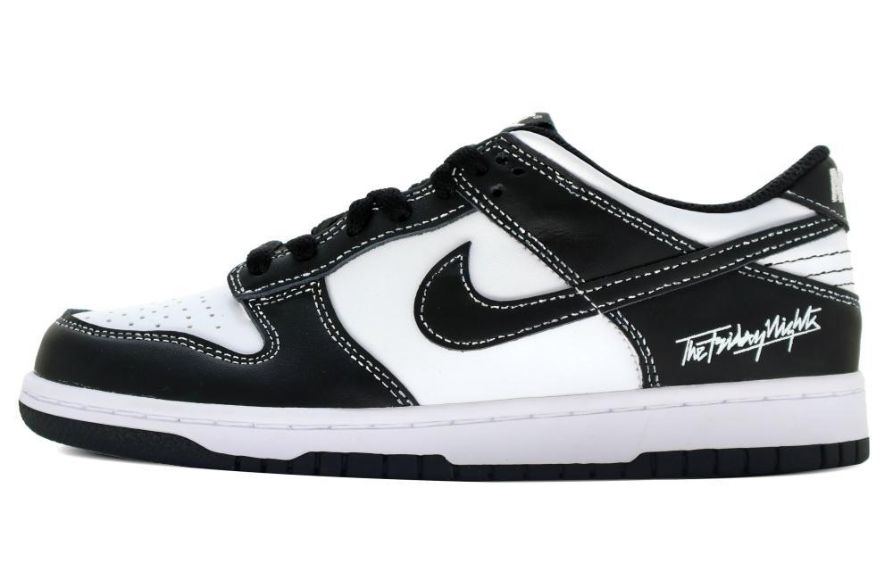 Nike Dunk Anti Slip Wear Resistant Low Top Skateboard Shoes Unisex Black White