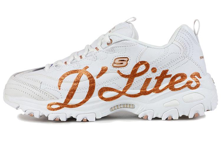 Skechers Cushioning Anti-Slip And Wear-Resistant Low-Top Casual Shoes Women's White Gold