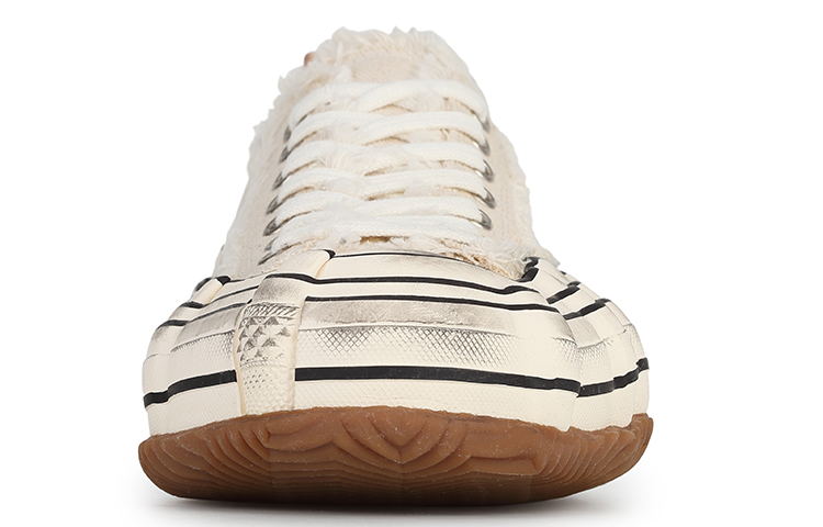 XVESSEL Canvas Shoes Unisex Low-Top Ecru/Brown