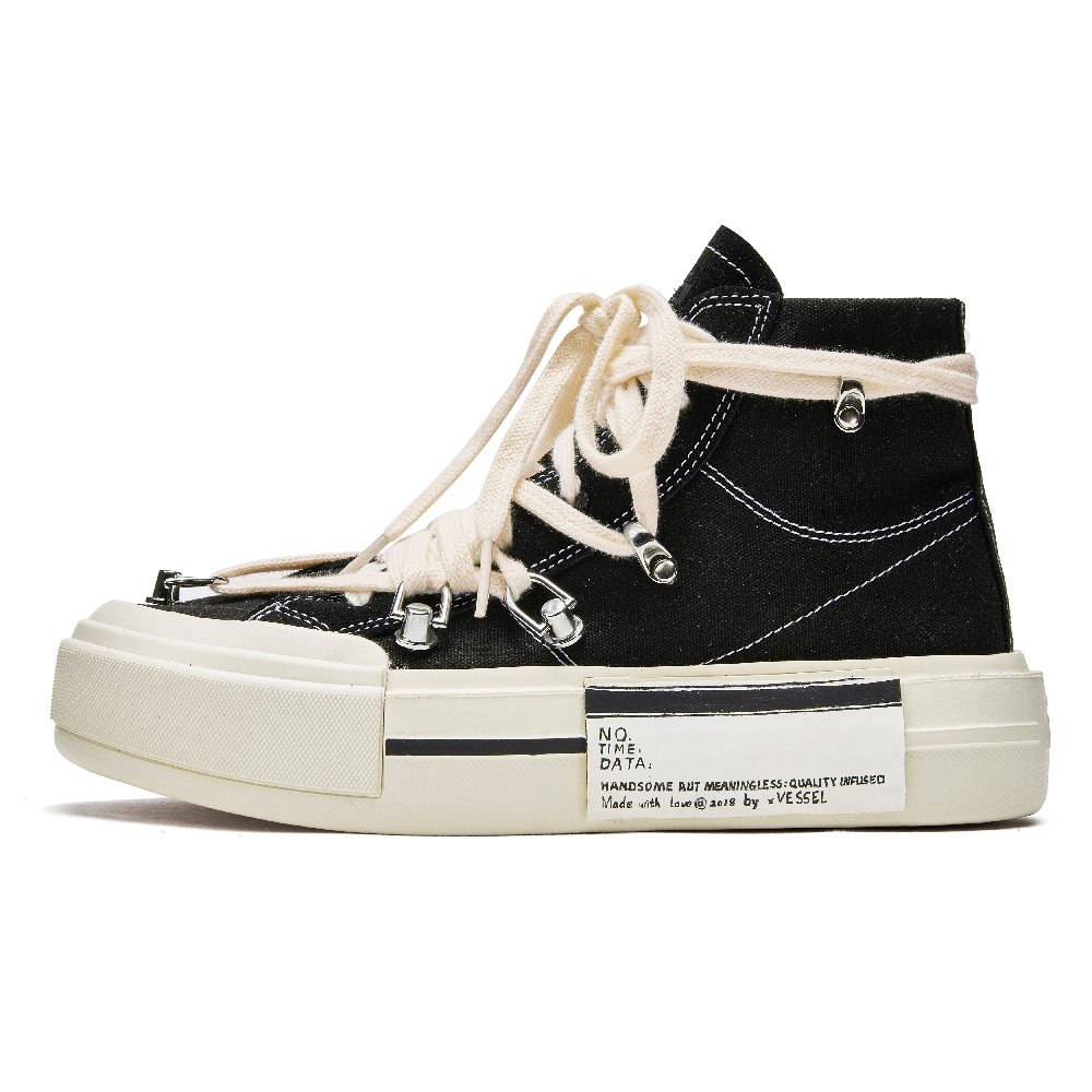 Converse All Star ADCDAVINCI Custom White Bandage Slip Resistant Breathable High Top Canvas Shoes Unisex Black