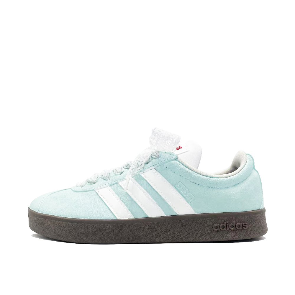 Adidas VL COURT 2.0 Green Journey Abrasion Resistant Low Top Skateboard Shoes Unisex Green White