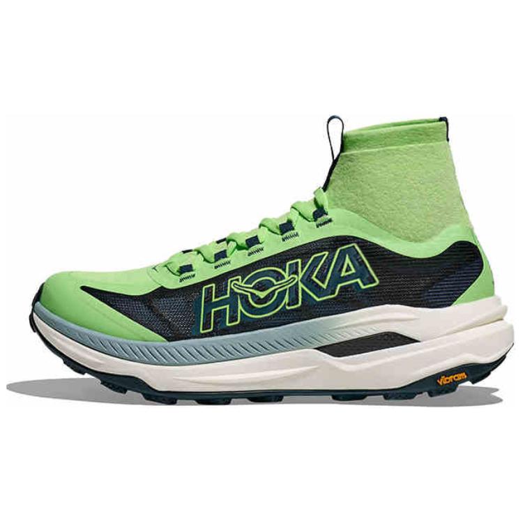 HOKA ONE ONE Cushioning, Wear Resistant High Top Trail Running Shoes Men's Green