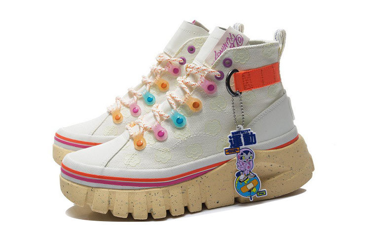 Persue x LiNing Wave High-Top Casual Shoes Women's Vanilla White купить в интернет-магазине Yoocart с быстрой доставкой по России.
