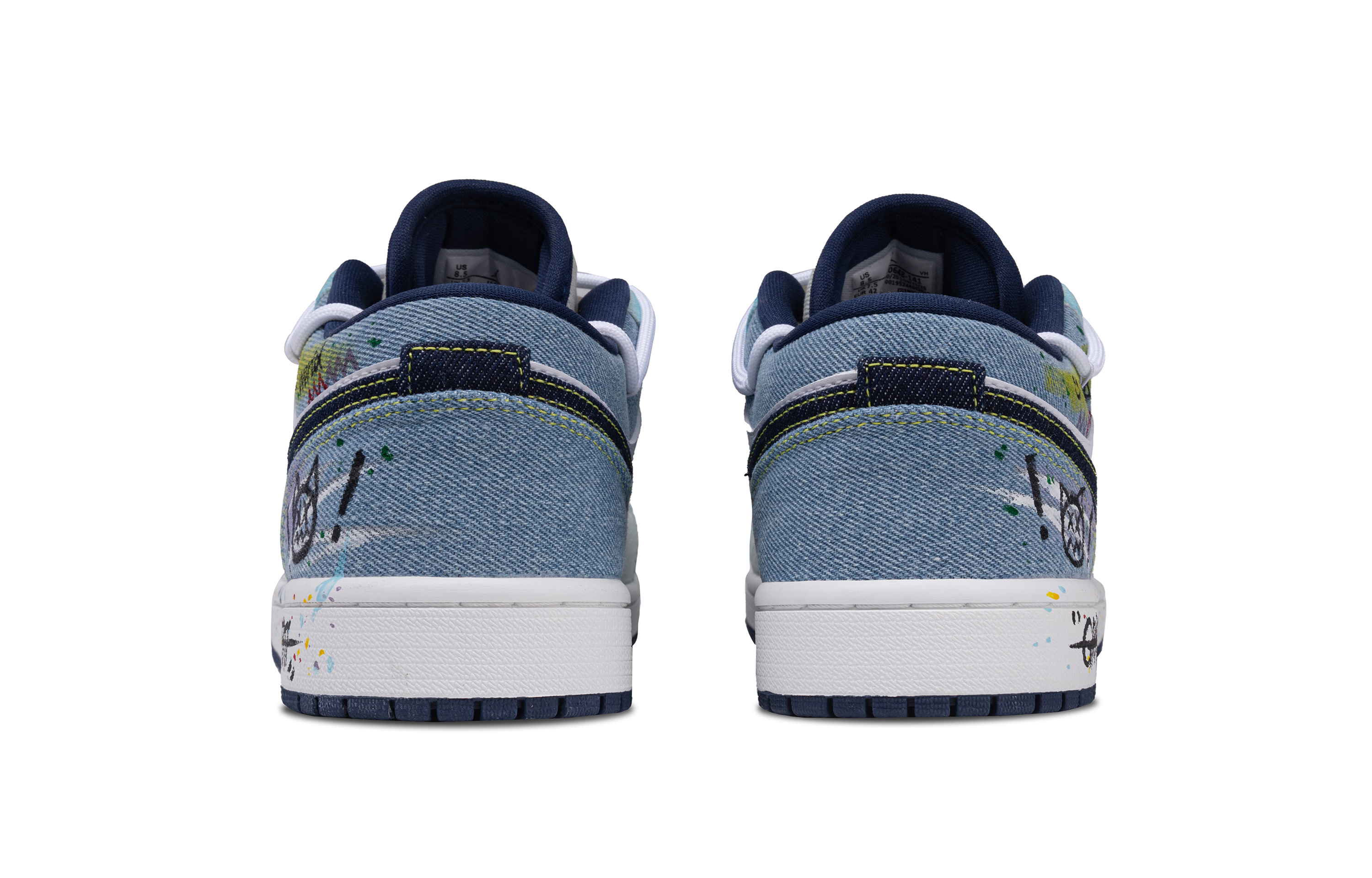 Jordan Air Jordan 1 Graffiti Style Abrasion Resistant Low top Vintage Basketball Shoes Men's купить в интернет-магазине Yoocart с быстрой доставкой по России.